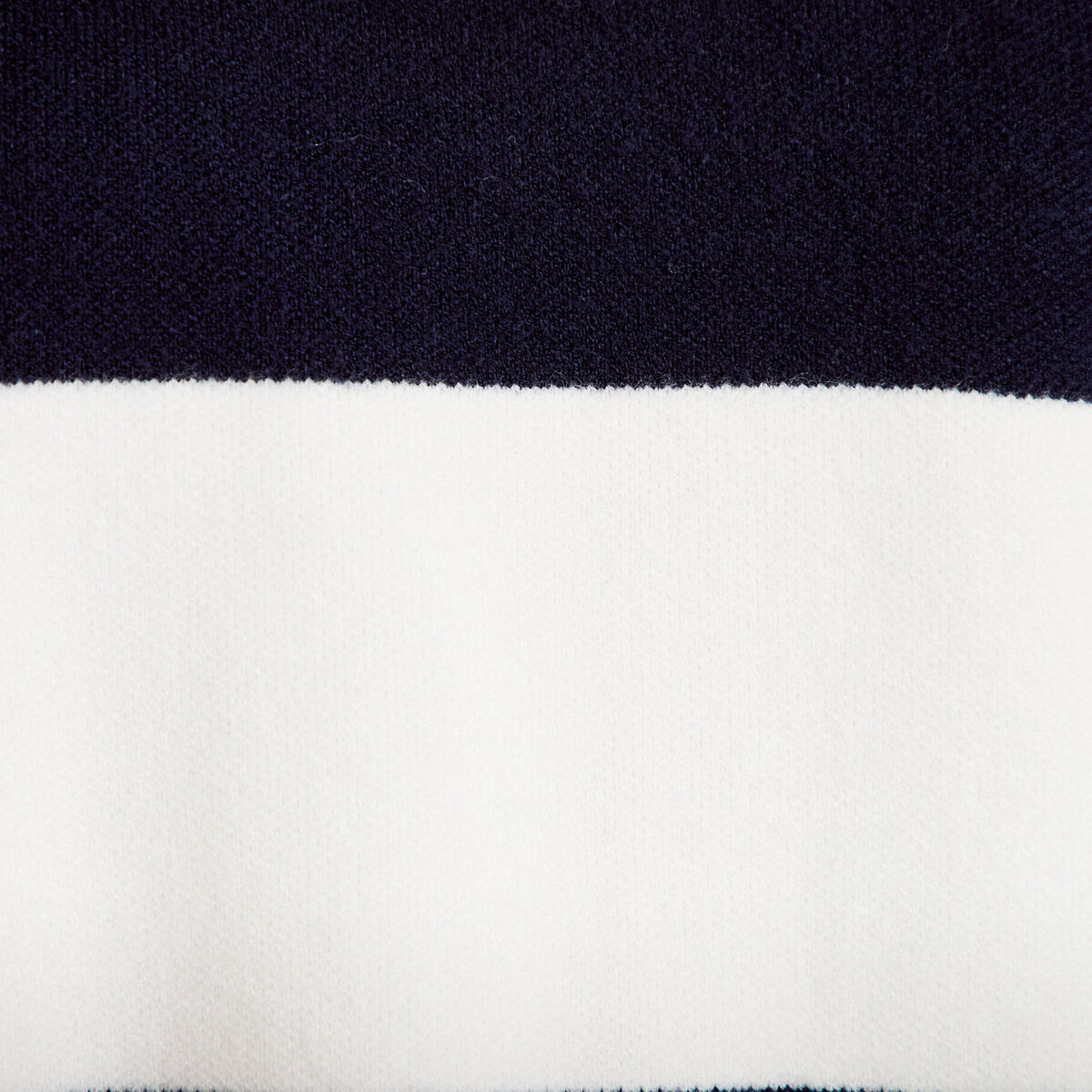 Polo manches longues col chemise bleu marine femme