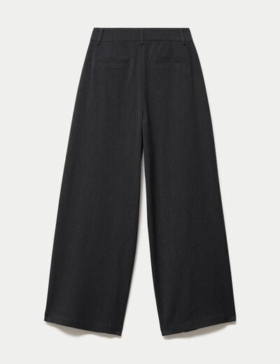 Pantalon bootcut taille haute gris fonc&eacute; femme