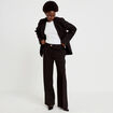 Pantalon bootcut taille standard noir femme