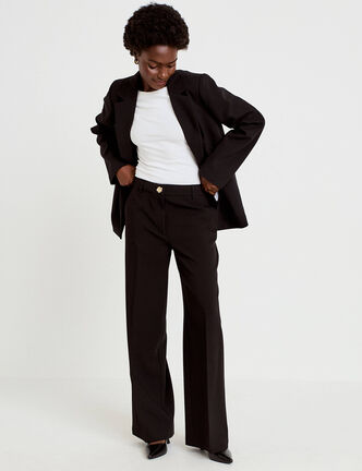 Pantalon bootcut taille standard noir femme