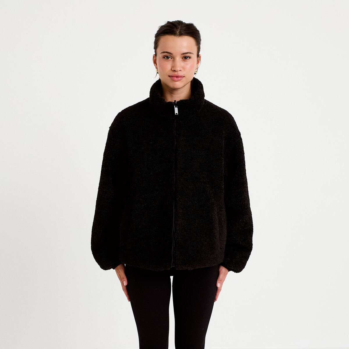 Parka r&eacute;versible effet polaire noir femme
