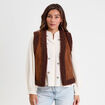 Veste sans manches marron fonc&eacute; femme