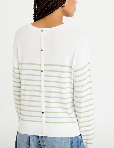 Pull manches longues vert pastel femme
