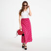 Jupe longue fluide rose cerise femme