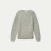 Pull manches longues brillant vert pastel femme