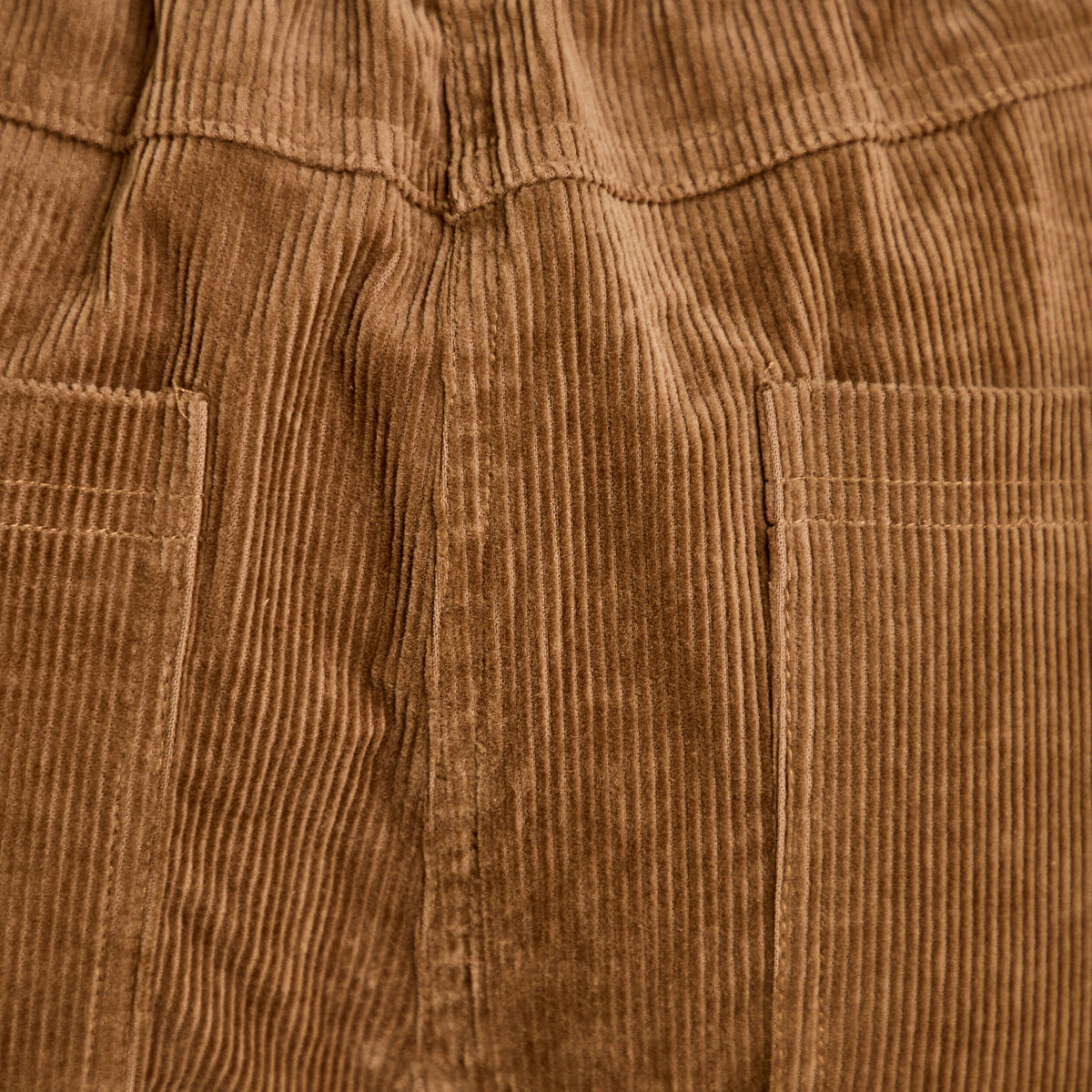 Pantalon barrel ceinture amovible taupe femme