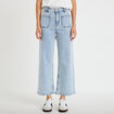 Jean wide leg cropped taille haute denim triple stone femme
