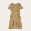 Robe &eacute;vas&eacute;e manches courtes vert olive femme