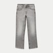 Jean droit taille standard denim gris femme