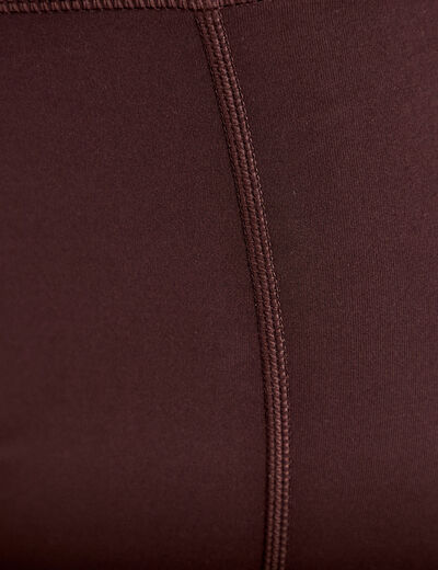 Leggings taille haute marron fonc&eacute; femme