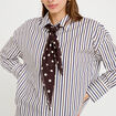 Chemise oversize manches longues blanc femme