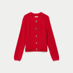 Gilet manches longues rouge femme