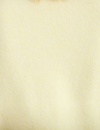 Gilet court nou&eacute; jaune clair femme