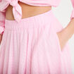 Jupe longue &eacute;vas&eacute;e rose clair femme