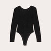 Body manches longues noir femme