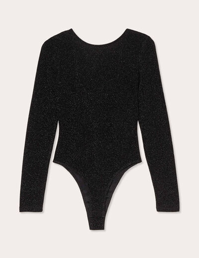 Body manches longues noir femme