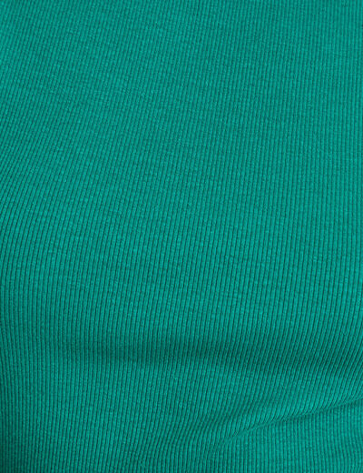 T-shirt col bateau vert &eacute;meraude femme