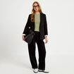Blazer ajust&eacute; manches longues noir femme