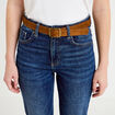 Jean bootcut avec ceinture amovible denim stone femme