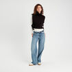 Pull sans manches col roul&eacute; noir femme