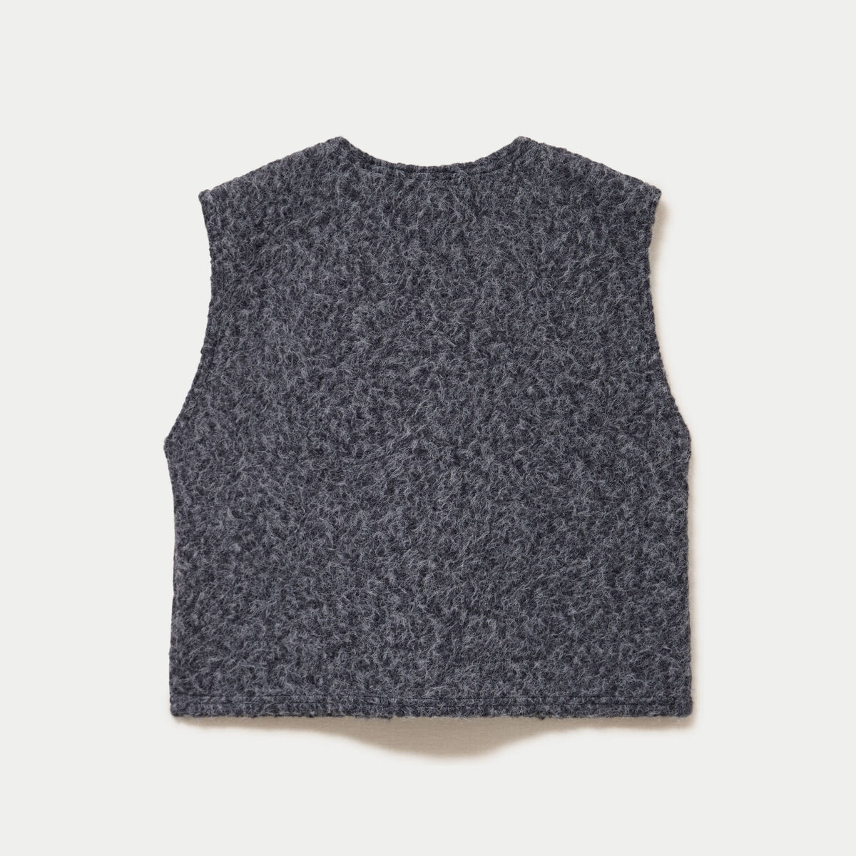 Gilet sans manches gris fonc&eacute; femme