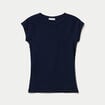 T-shirt manches courtes bleu marine femme