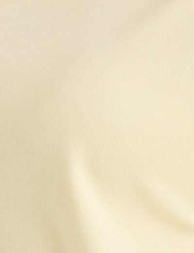 D&eacute;bardeur col rond jaune pastel femme