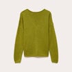 Gilet boutonn&eacute; avec col en V vert fonc&eacute; femme