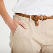 Pantalon chino 7/8&egrave;me beige femme