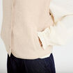 Gilet sans manches effet polaire ecru femme
