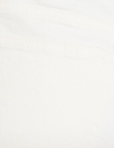 Short en jean avec broderie ecru femme