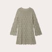 Robe tricot &eacute;vas&eacute;e ajour&eacute;e vert kaki femme