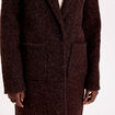 Manteau bouclette marron fonc&eacute; femme
