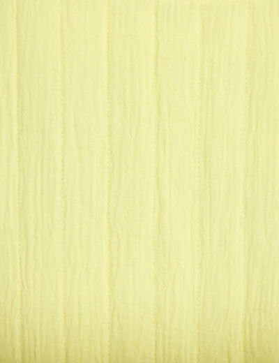 Gilet barman ample cropped pliss&eacute; jaune citron femme