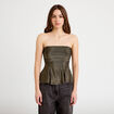 Bustier sans manches couleur or femme