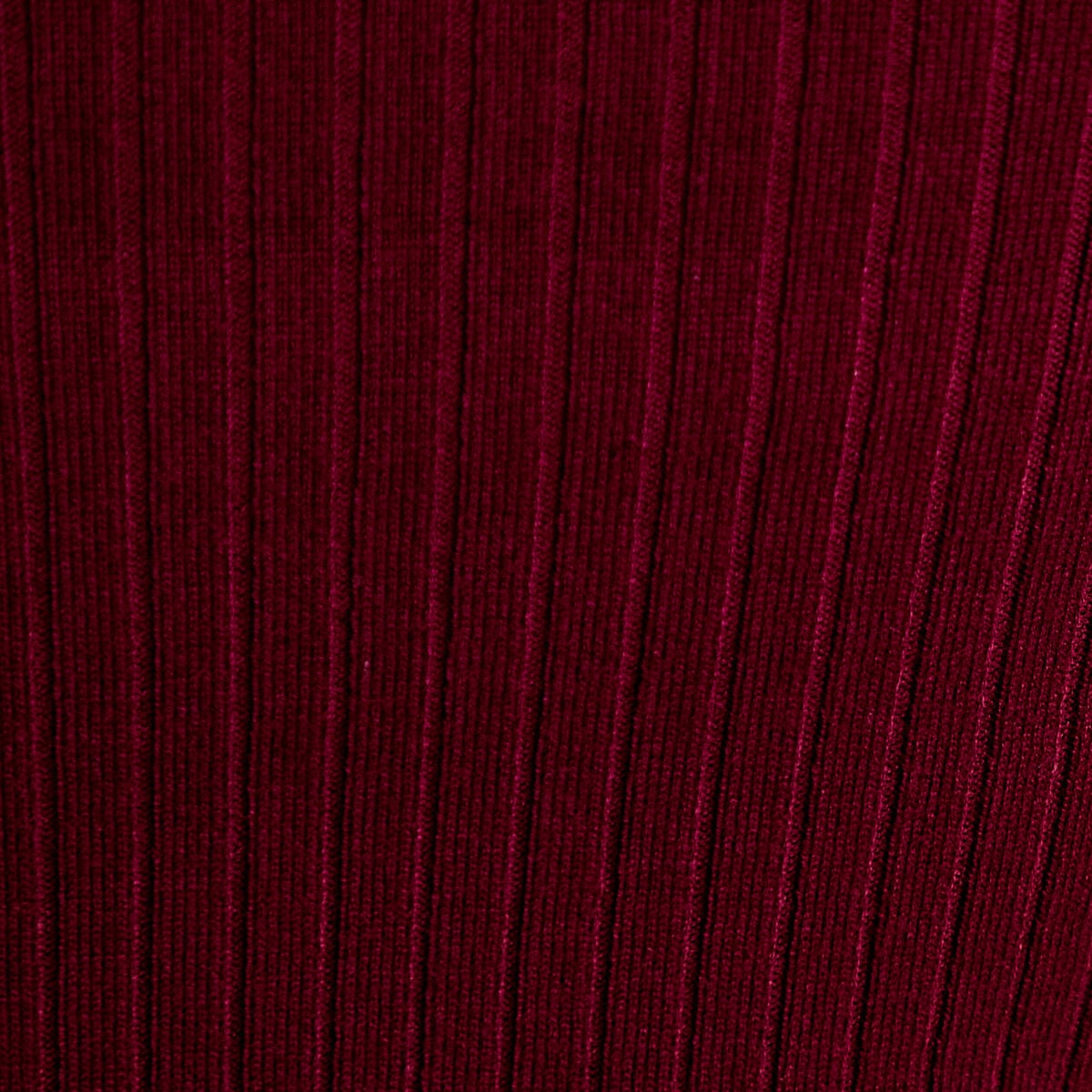 Pull c&ocirc;tel&eacute; col roul&eacute; bordeaux femme
