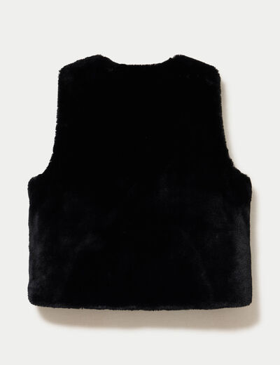 Gilet r&eacute;versible sans manches noir femme