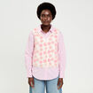 Gilet sans manches &agrave; motif effet polaire ecru femme