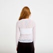 T-shirt ajust&eacute; manches longues blanc femme