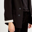 Blazer ajust&eacute; manches longues noir femme