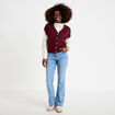 Gilet sans manches bordeaux femme