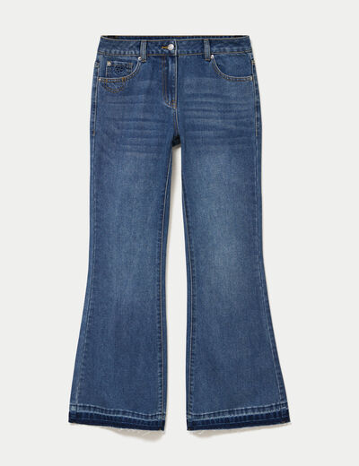 Jean bootcut taille standard denim stone femme