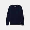 Pull col v manches longues bleu marine femme
