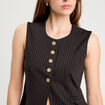 Veston sans manches noir femme