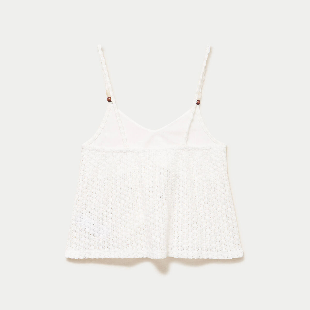 Gilet sans manches boutonn&eacute; blanc femme