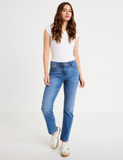 Jean slim taille standard denim double stone femme