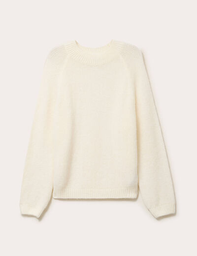 Pull manches longues ecru femme