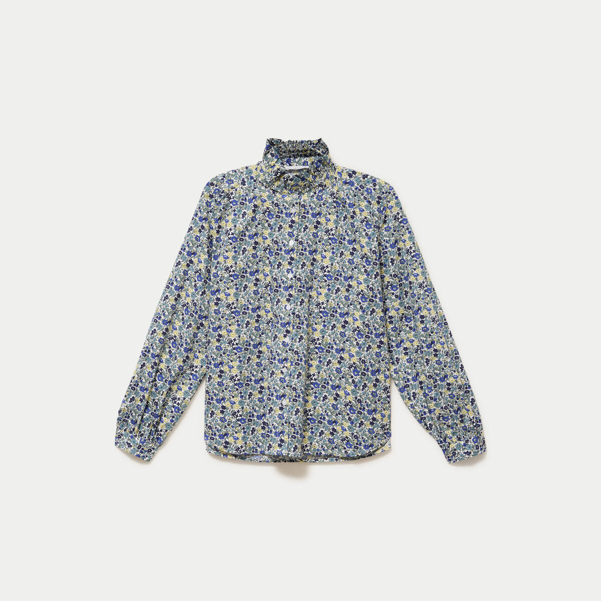 Chemise droite manches longues blanc femme