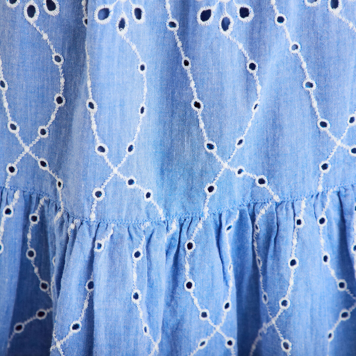 Robe courte &eacute;vas&eacute;e col v sans manches bleu gris femme