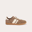 Baskets basses &agrave; lacets beige femme